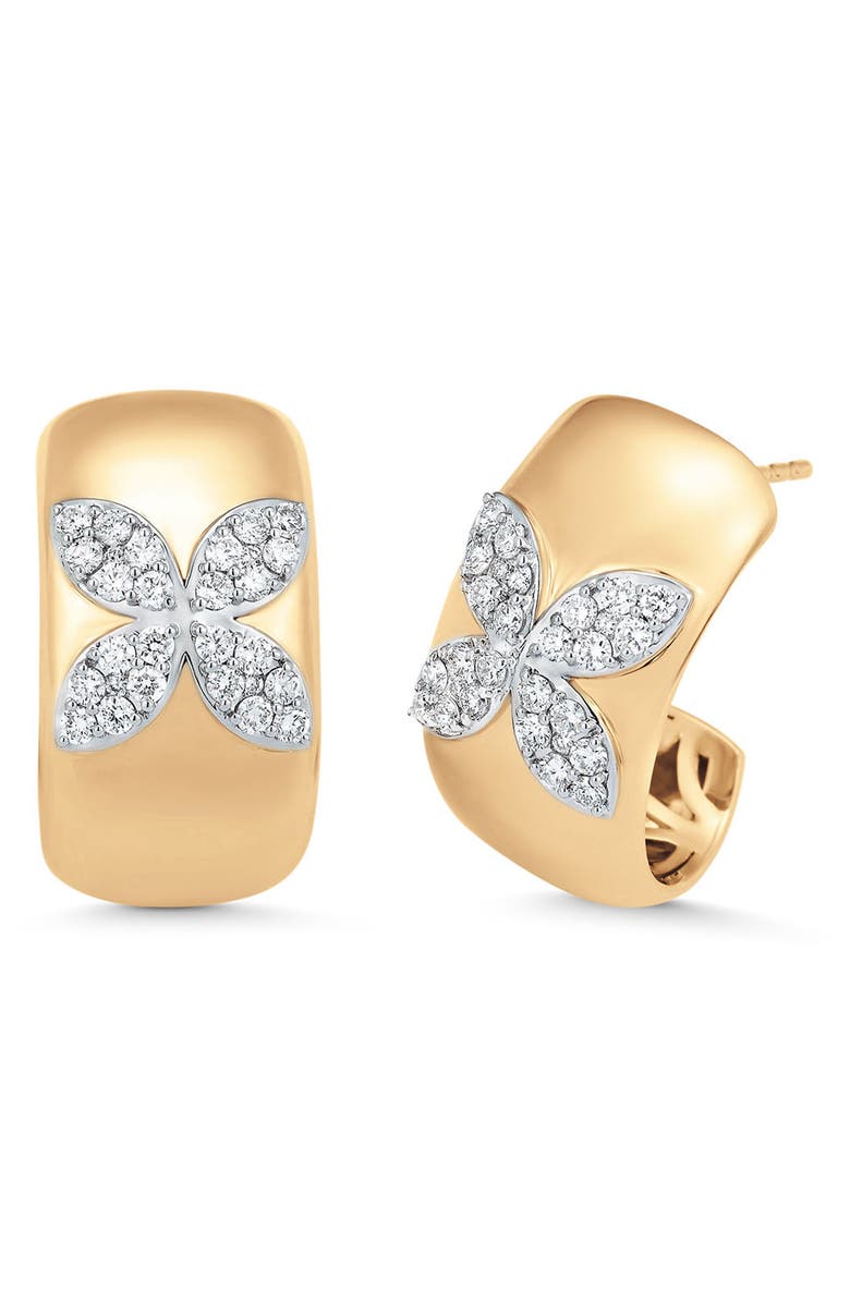 Sara Weinstock Lierre Diamond Hoop Earrings, Main, color, 