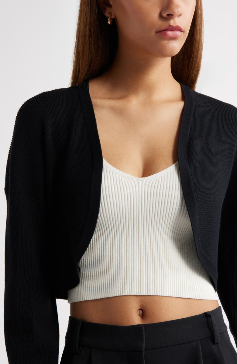 Open Edit Bolero Cardigan, Alternate, color, 