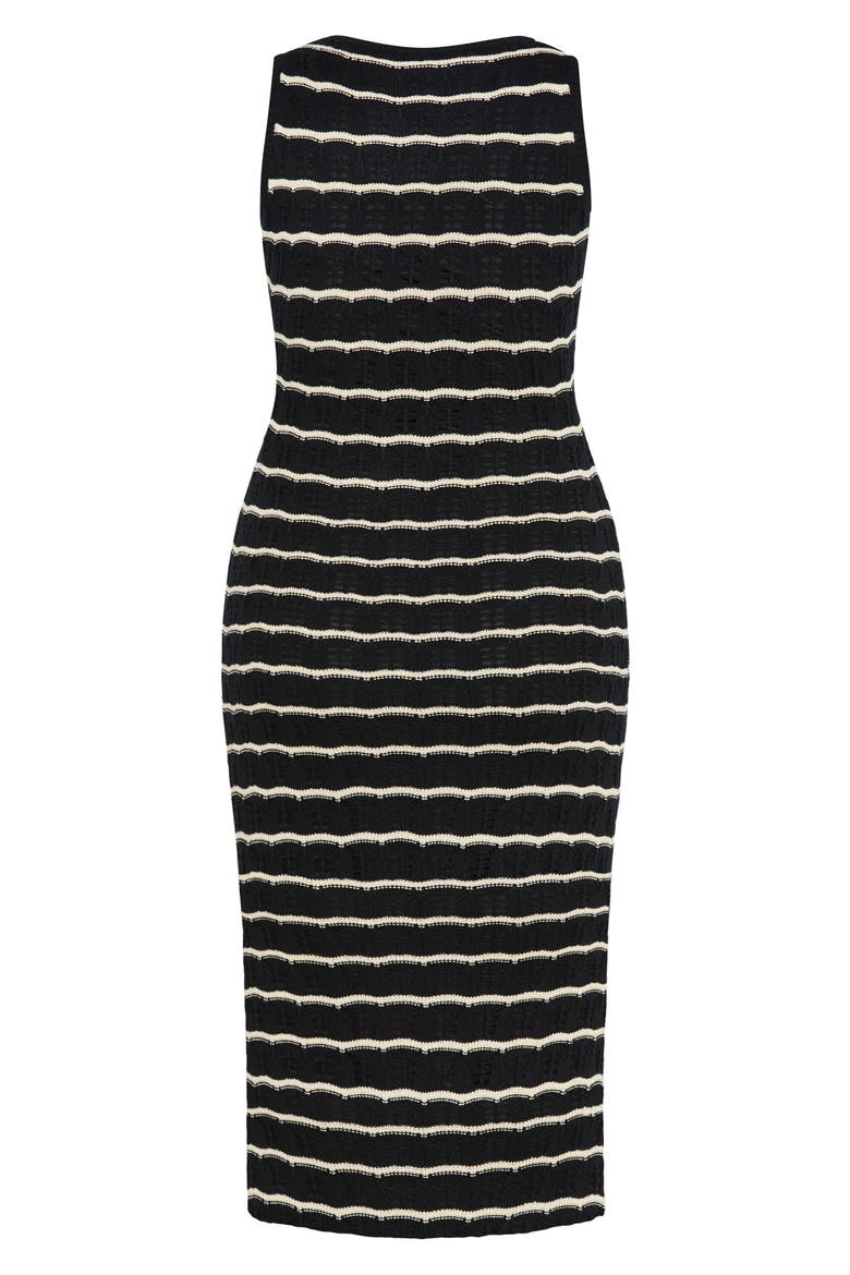 Open Knit Midi Tank Dress, Alternate, color, MONO WAVE