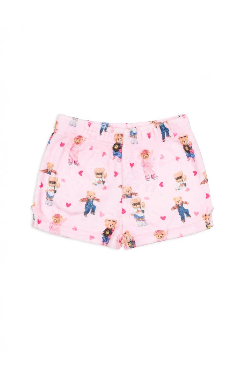 Preppy Goose Plush Teddy Bears loungewear Shorts, Alternate, color, Light Pink