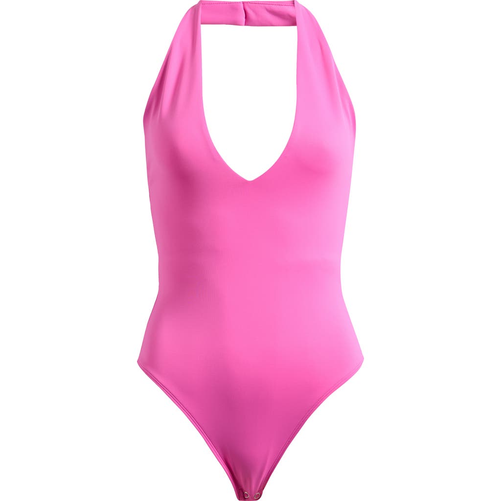 Good American Scuba Halter V Neck Bodysuit