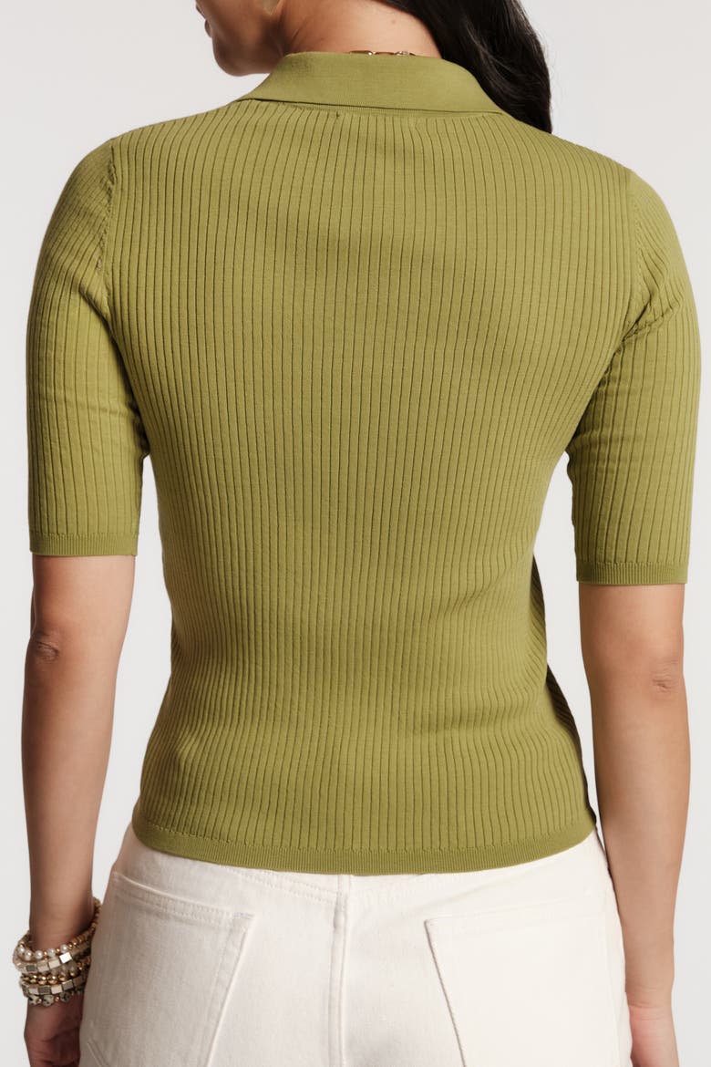 Krissy Polo Rib Knit, Alternate, color, Fern
