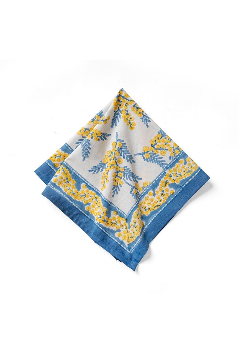 Mimosa Napkins, Alternate, color, Blue, Yellow 19" x 19"