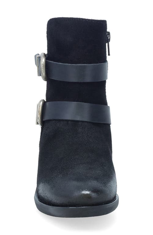 Miz Mooz Dayla Moto Bootie In Black Suede