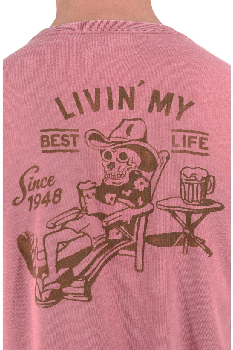 Livin' My Best Life Graphic T-Shirt, Alternate, color, MEDIUM PINK