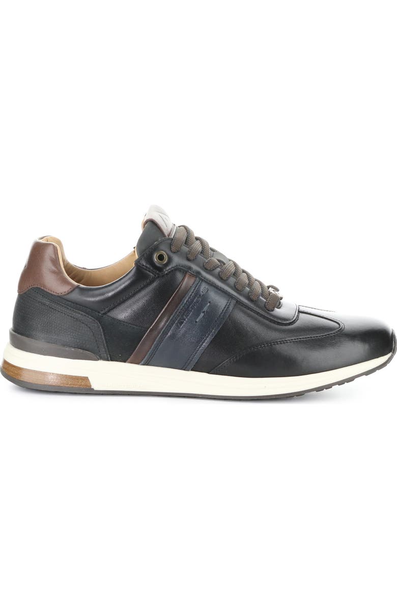 Ambitious Leather Lace-Up Sneaker, Alternate, color, Black Leather