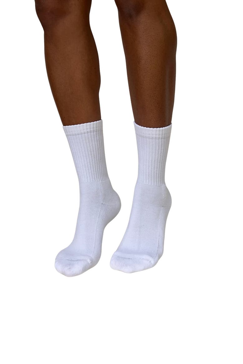 Luxe Organic Pima Cotton Socks, Alternate, color, White
