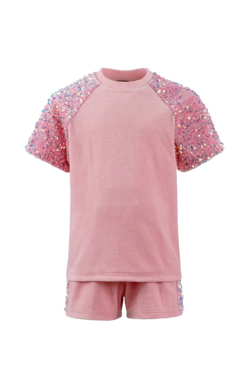 Lola + The Boys Sequin Short Set