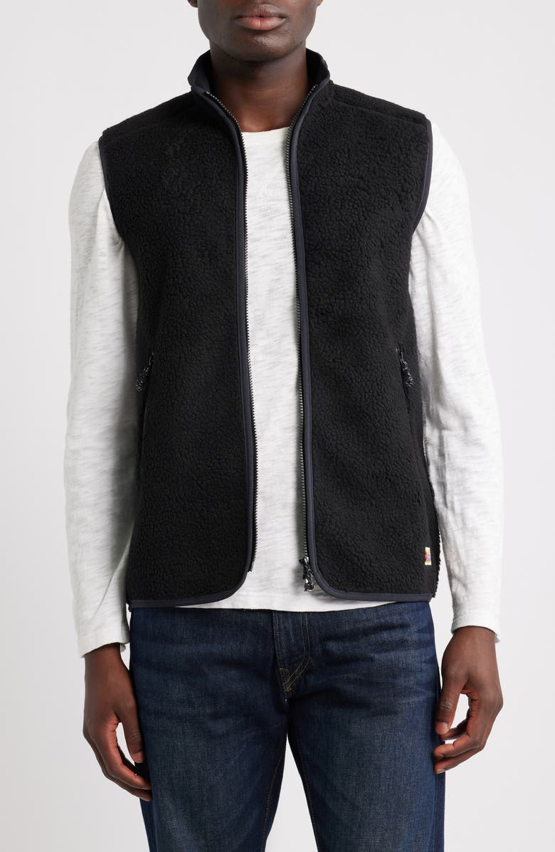 Fjällräven Vardag High Pile Fleece Vest, Main, color, Black