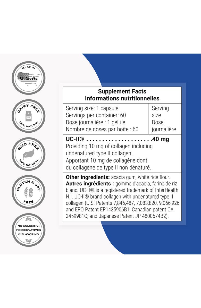 SuperSmart UC II Supplement 40mg, Alternate, color, NO COLOR