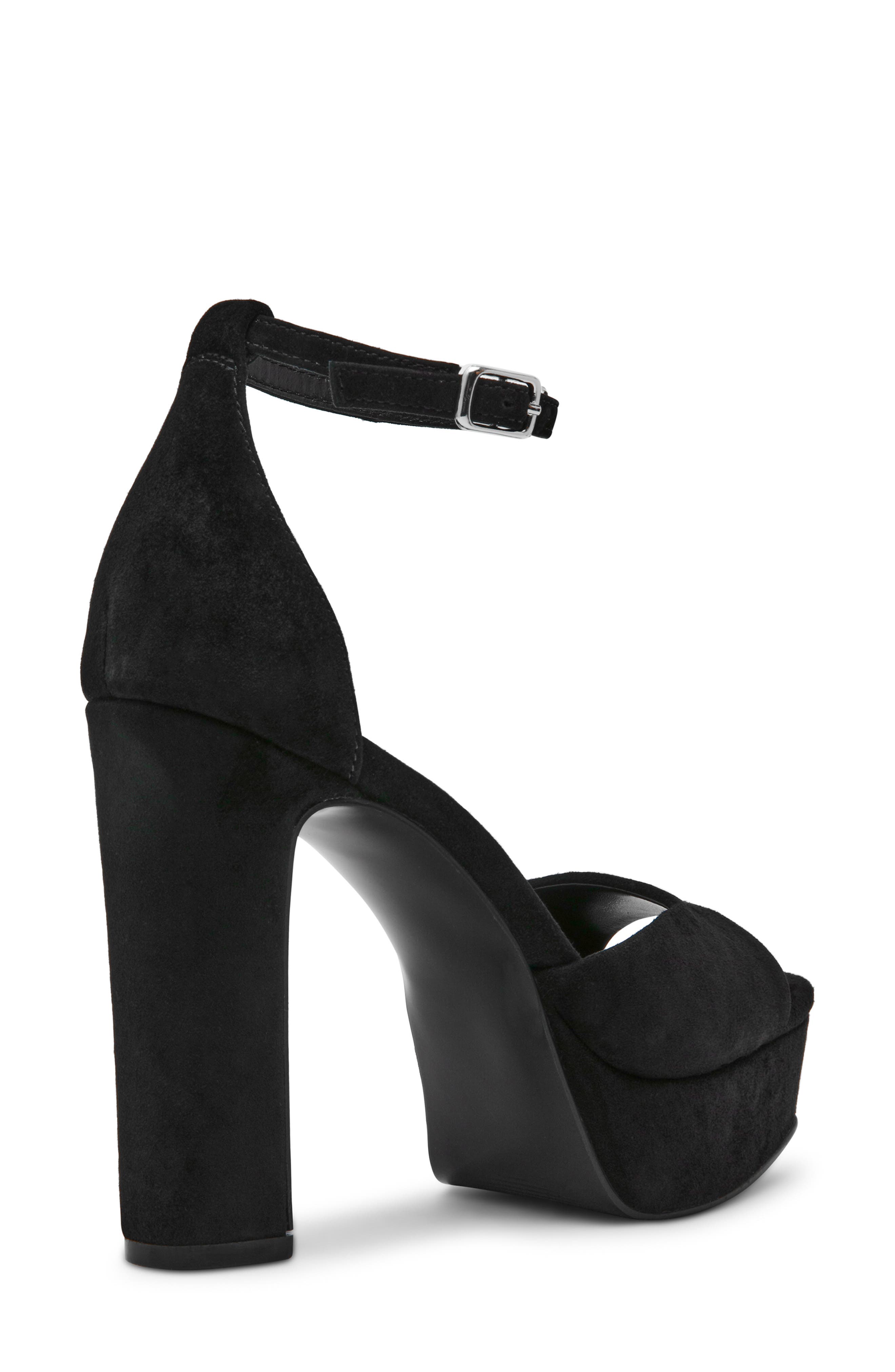 Ana Ankle Strap Platform Sandal, Alternate, color, BLACK SUEDE