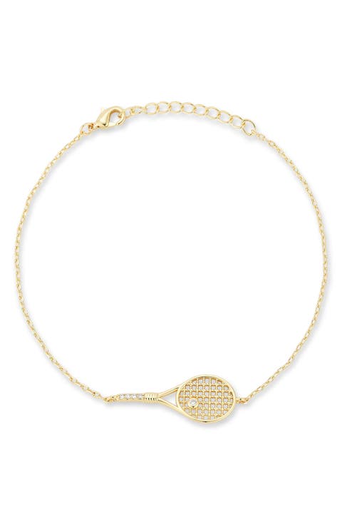 Tennis Racket Pendant Bracelet