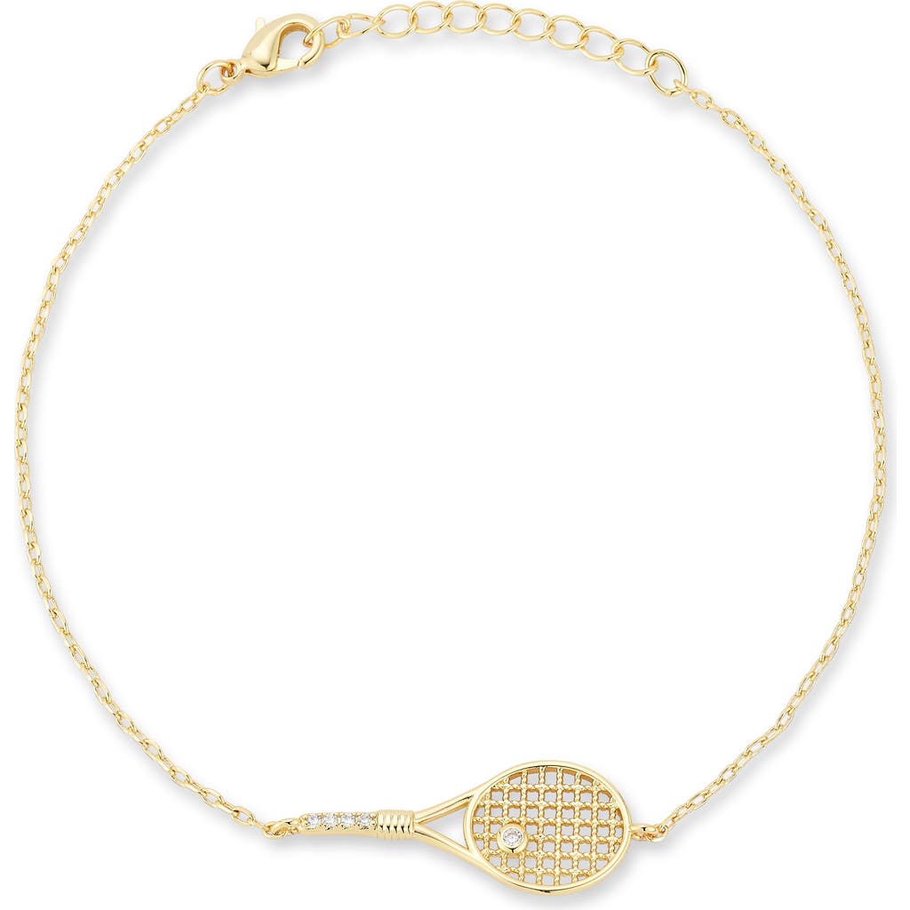 Sphera Milano Tennis Racket Pendant Bracelet In Gold
