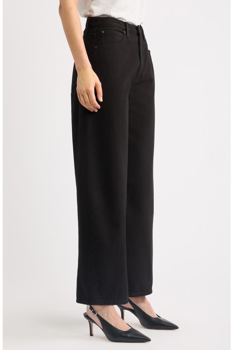 The Bow Wide Leg Jeans, Alternate, color, BLACK