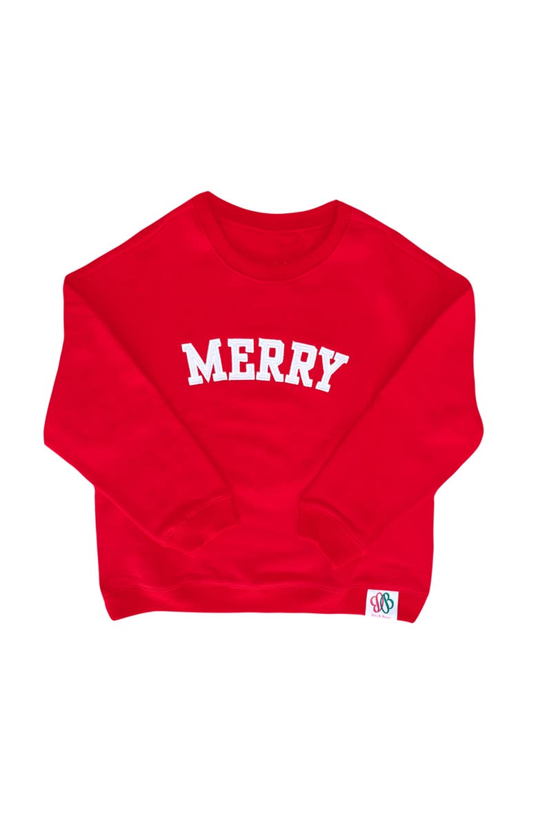 Bits & Bows Merry Sweatshirt, Main, color, Red