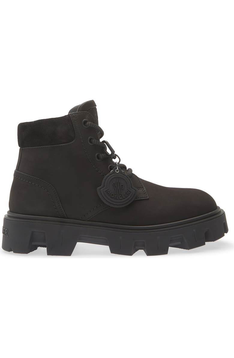 Moncler Peak City Nubuck & Suede Ankle Boot, Alternate, color, Black