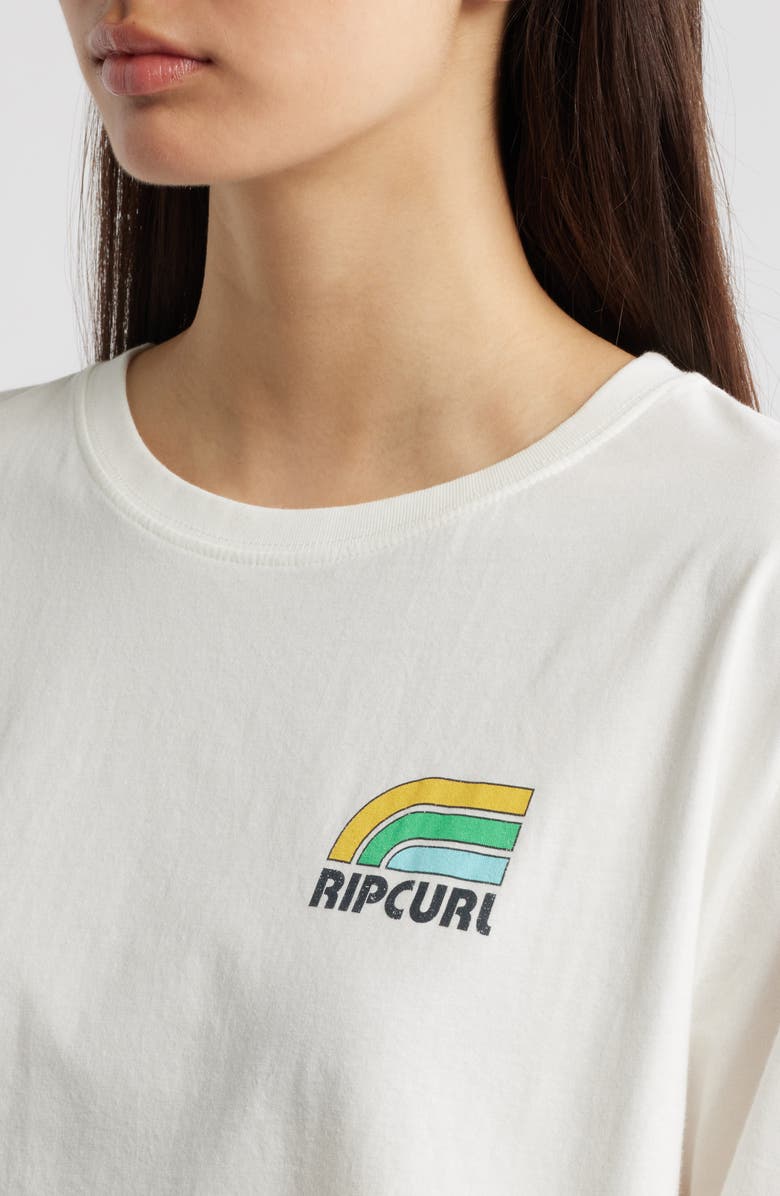 Rip Curl Surf Side Crop Graphic T-Shirt, Alternate, color, Bone