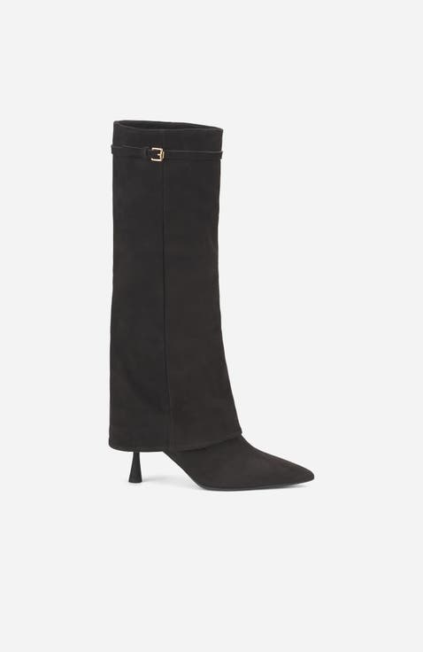 Ide High Velour Boot with Gaiter