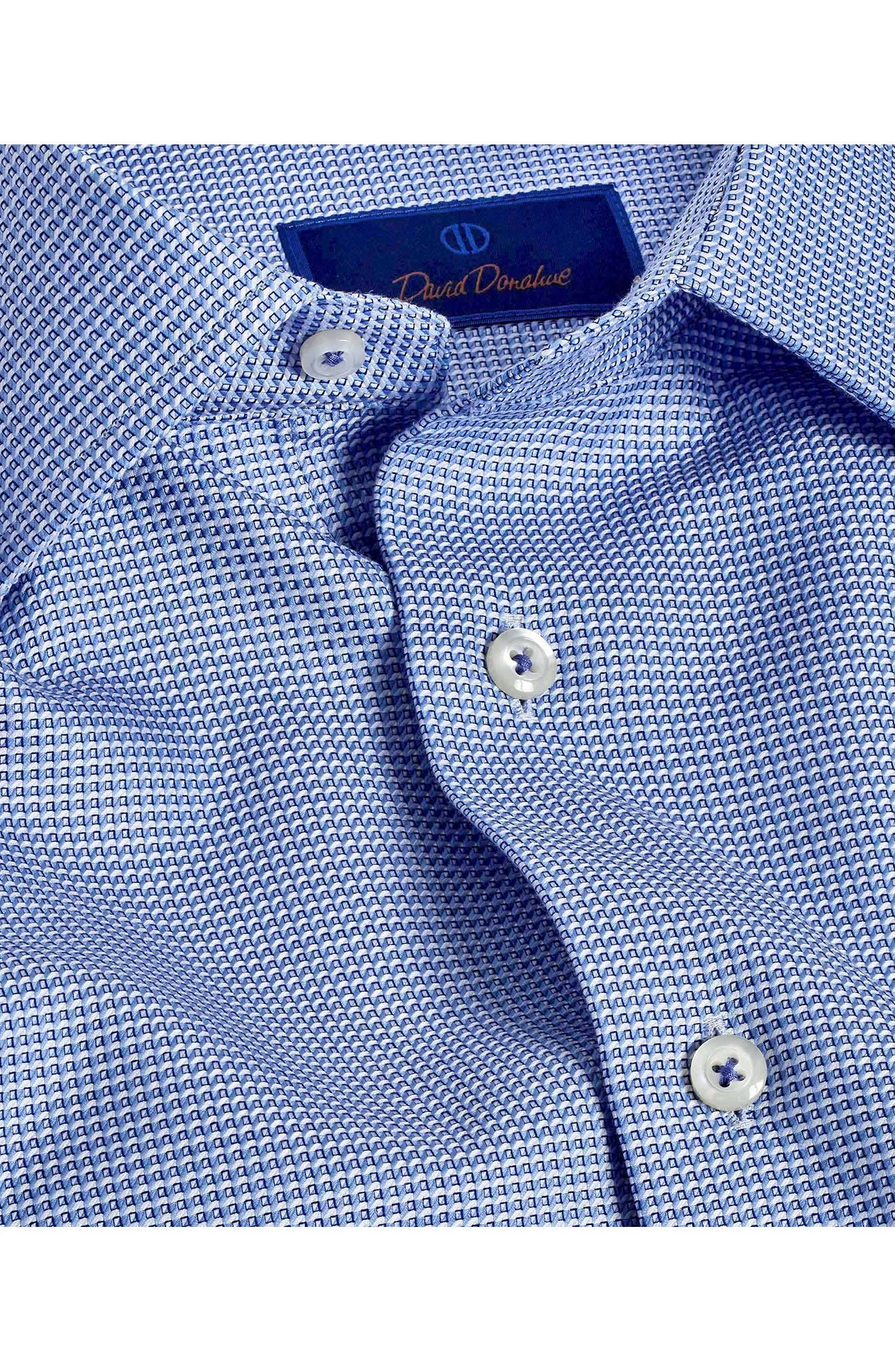 David Donahue Slim Fit Micropattern Cotton Dobby Dress Shirt (Men ...
