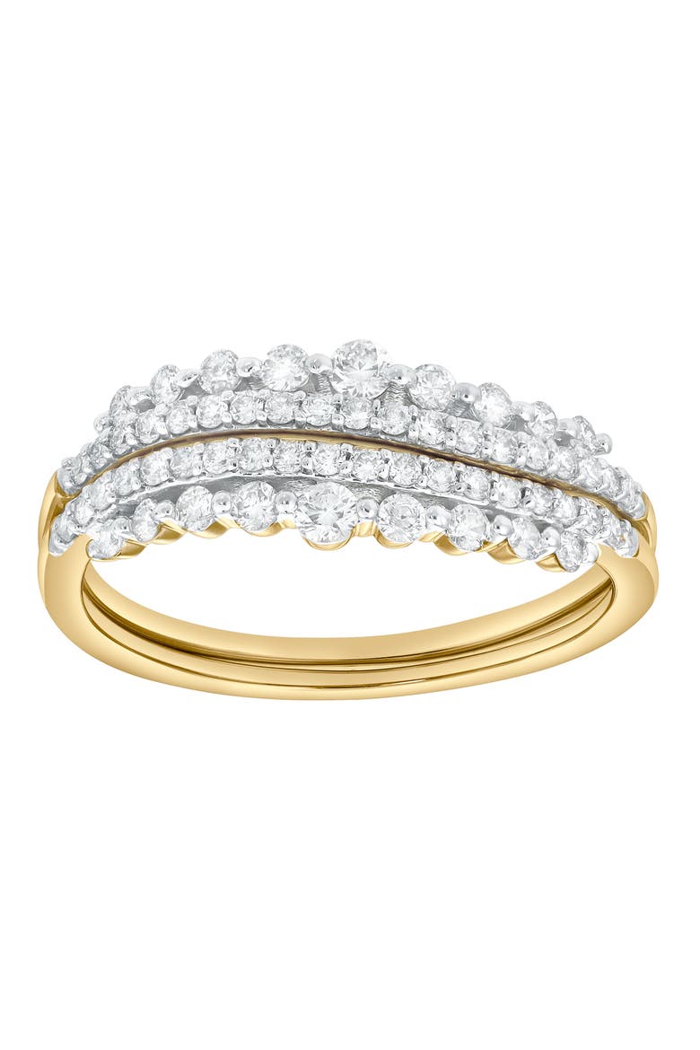 Serena 0.55 Cts Natural Diamond Duo Set 14K Gold Ring Set, Main, color, 14K Yellow Gold