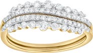 LuvMyJewelry Serena 0.55 Cts Natural Diamond Duo Set 14K Gold Ring Set