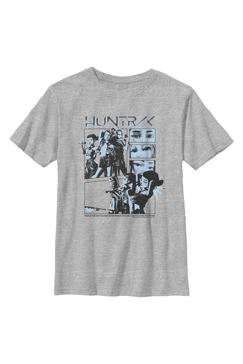 Boy's KPop Demon Hunters A Battle For The Fans  Graphic T-Shirt, Main, color, Sport Grey