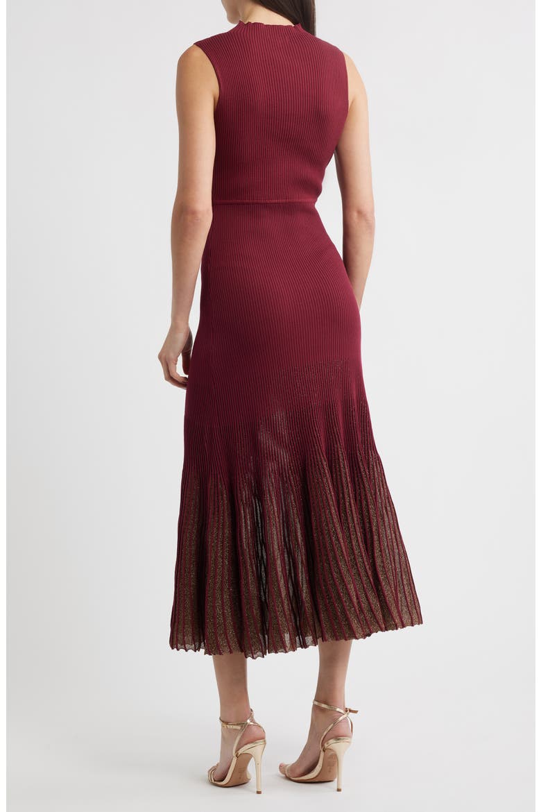 Ribbed Sweater Dress, Alternate, color, OXBLOOD