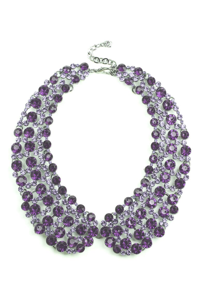 Diana Purple Statement Collar Necklace, Main, color, PURPLE
