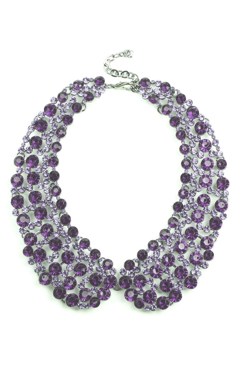 EYE CANDY LOS ANGELES Diana Purple Statement Collar Necklace, Main, color, Purple