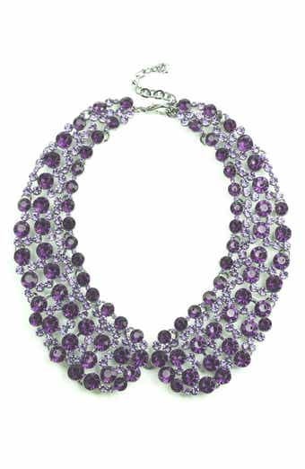 EYE CANDY LOS ANGELES Diana Purple Statement Collar Necklace