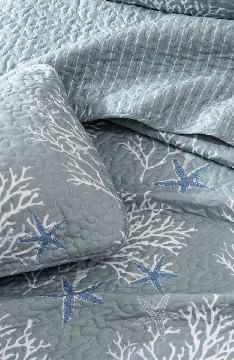 Woven & Weft Coastal 3-Piece Quilt Set, Alternate, color, Pearl Blue