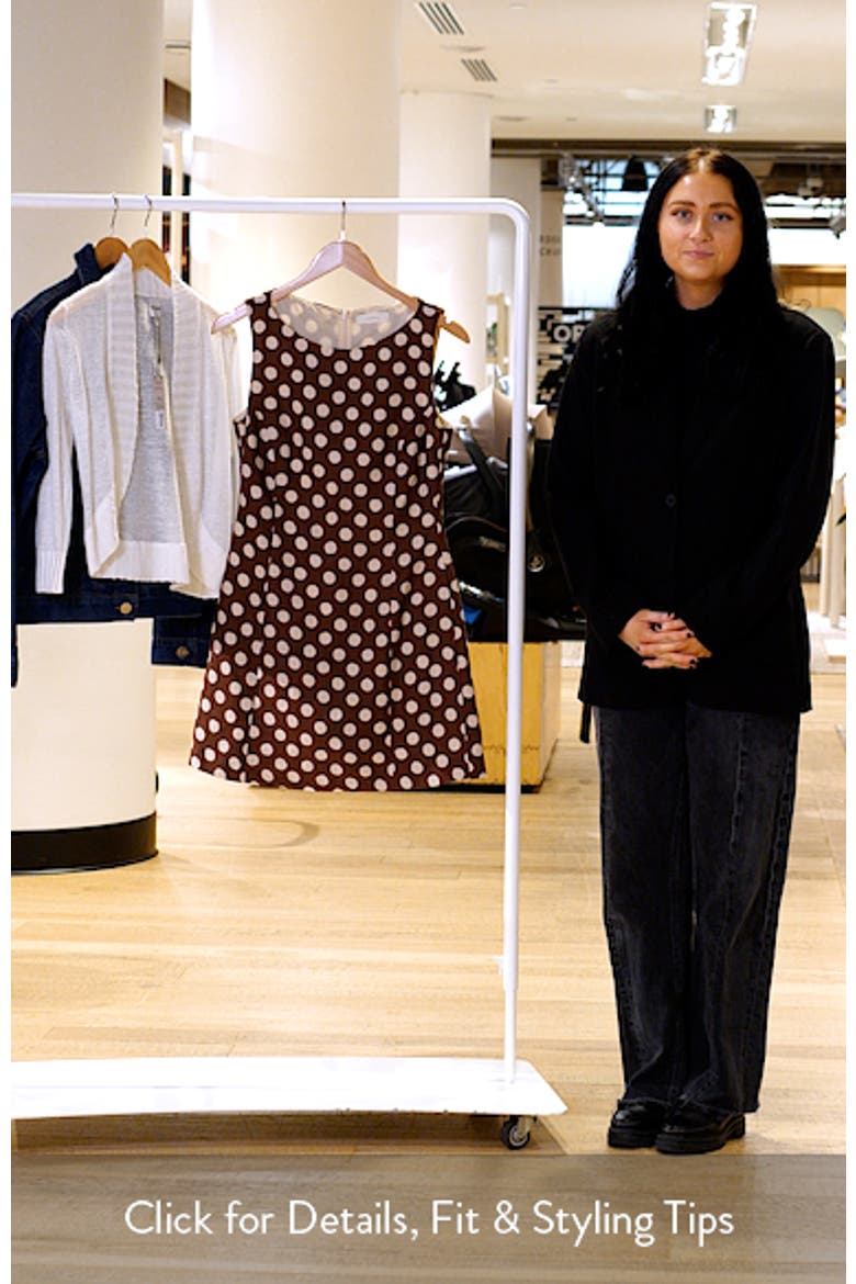 Lydie Polka Dot Linen Minidress video