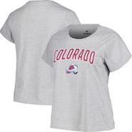 PROFILE Women's Profile Heather Gray Colorado Avalanche Plus Size Arch Over Logo T-Shirt