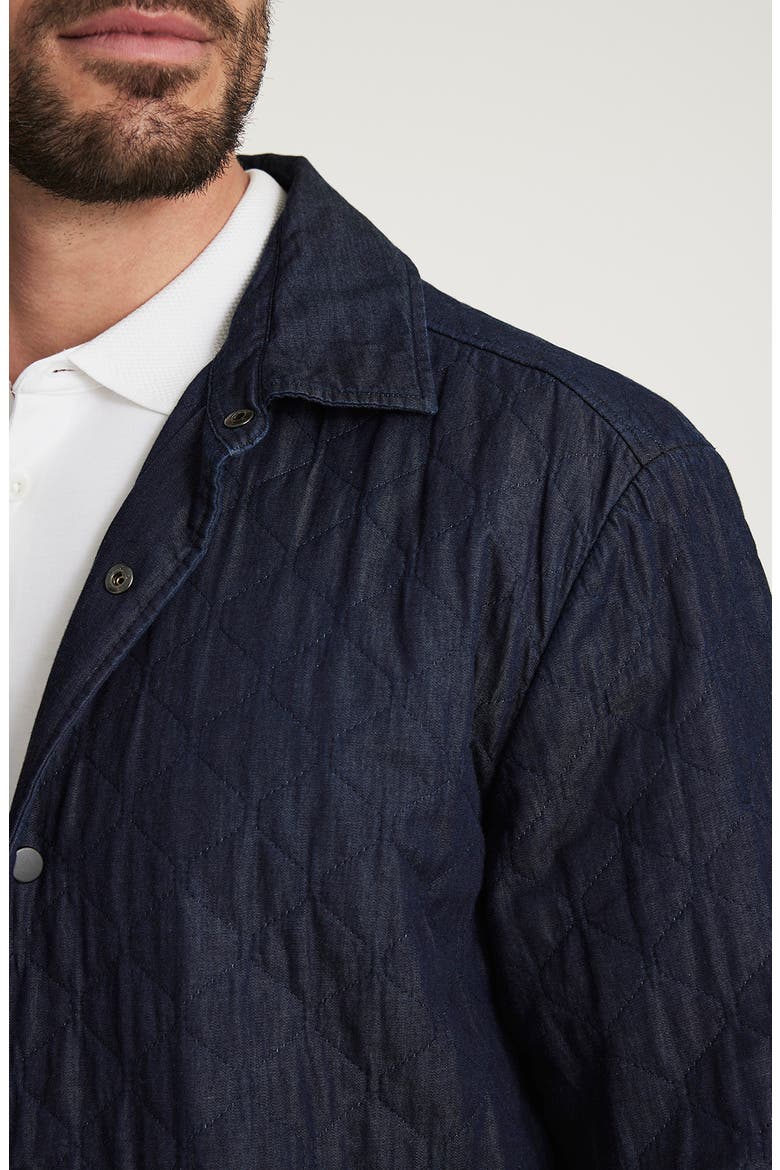 Quilted Denim Overshirt, Alternate, color, RINSE