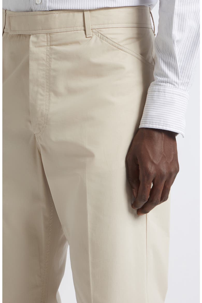 Tapered Cotton Chino Pants, Alternate, color, BEIGE