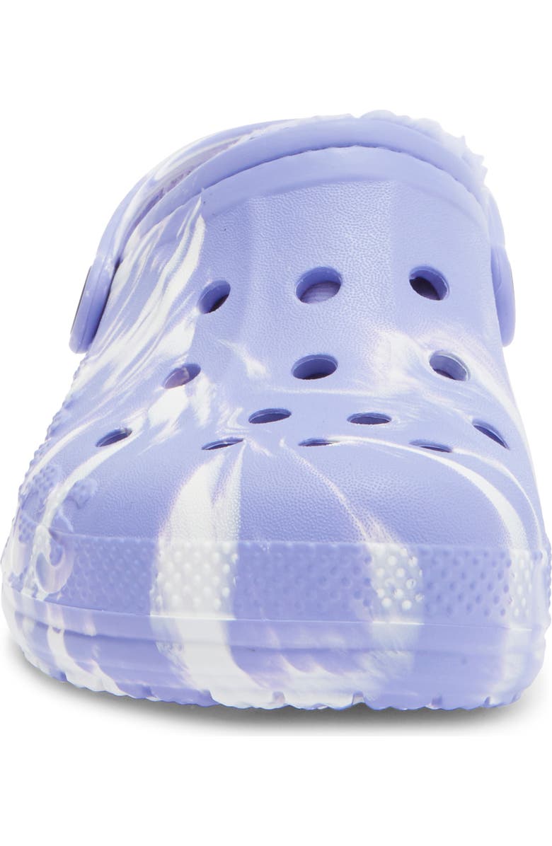 CROCS Kids' Baya Marbled Fleece Lined Clog, Alternate, color, Digital Violet Multi