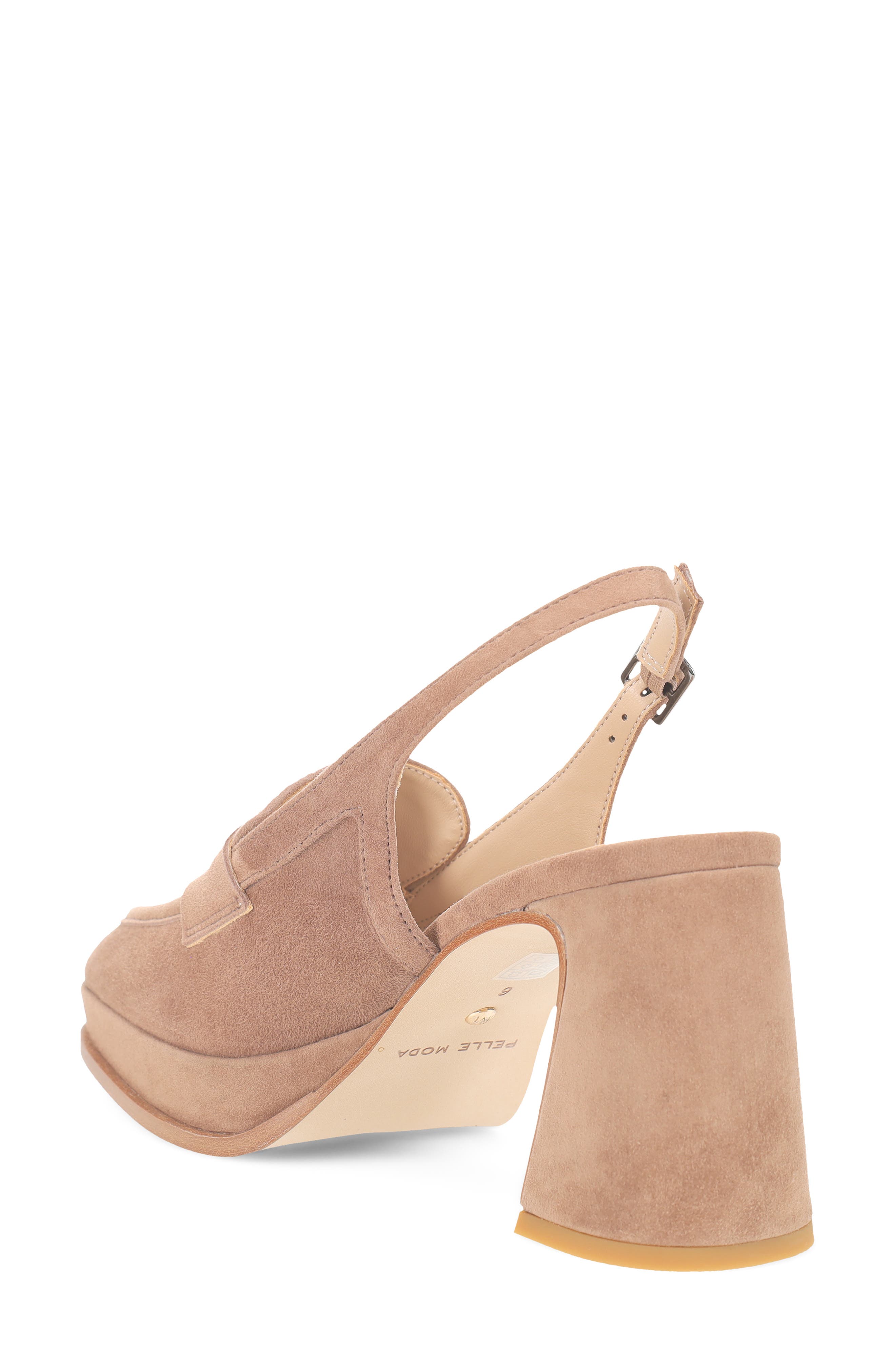 Lora Loafer Slingback Platform Pump, Alternate, color, TAUPE