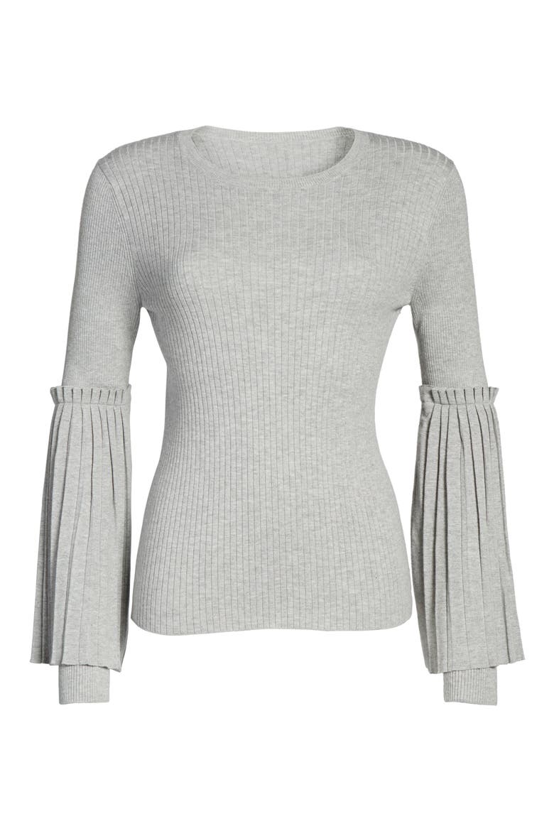 Bell Sleeve Sweater, Alternate, color, GREY HEATHER