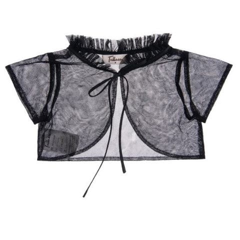 Mesh Ruffle Cardigan