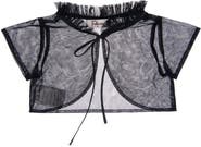 Tulleen Mesh Ruffle Cardigan