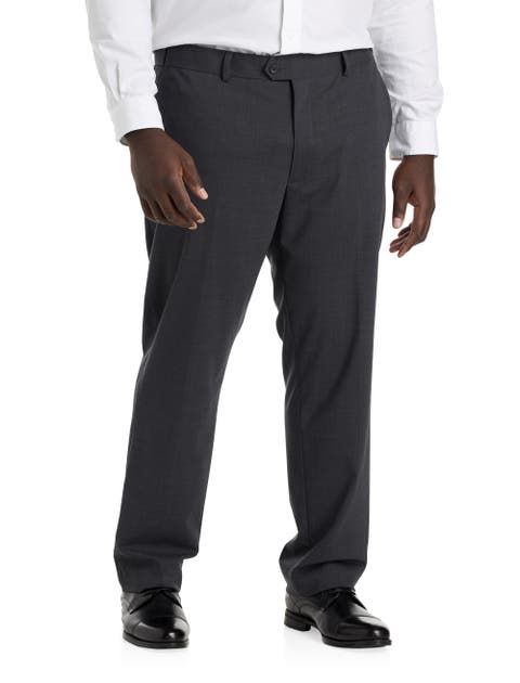 Big & Tall Perfect Fit Waist-Relaxer Flat-Front Suit Pants