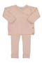 Pointelle Knit Sweater, Footed Pants & Bonnet Set
