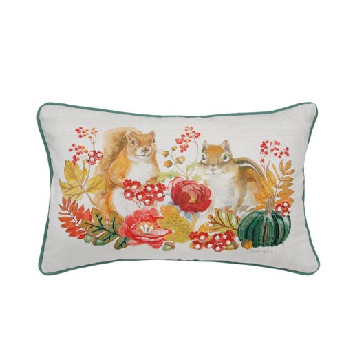 C & F Home C&f Home Squirrel & Chipmunk Harvest Pillow In Multi