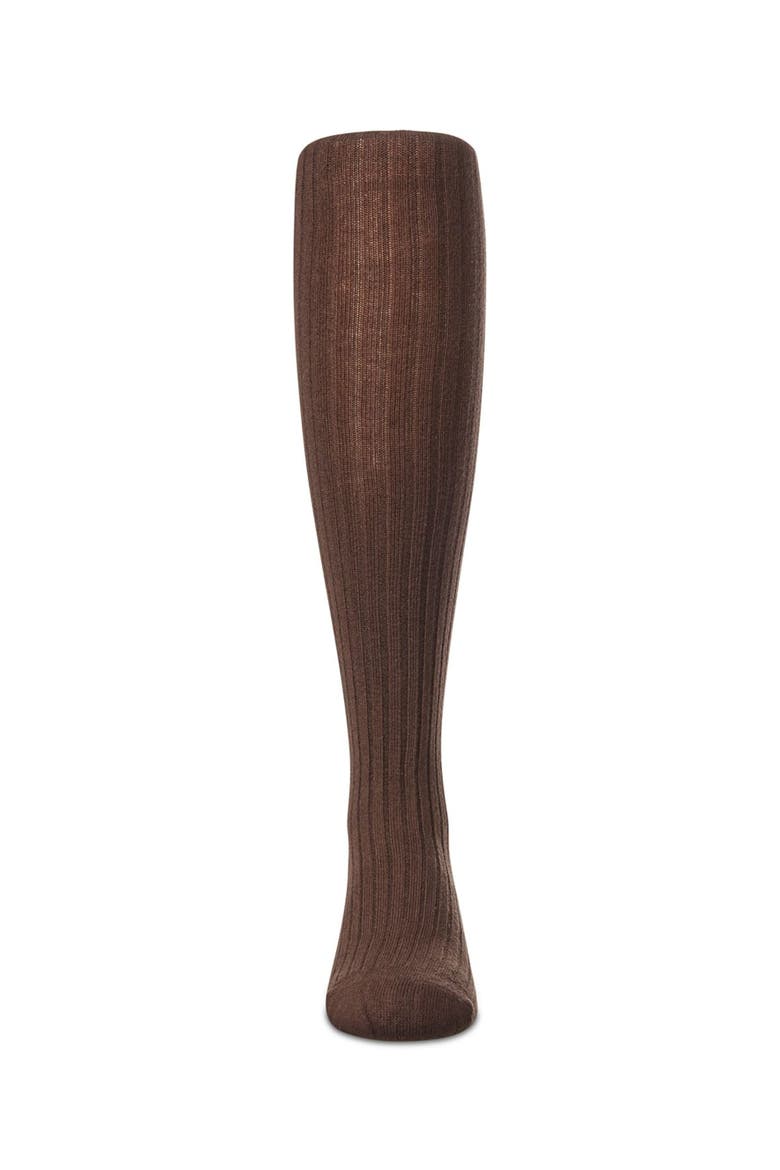 Kid's Ribbed Cotton Sweater Tights, Alternate, color, Cocoa
