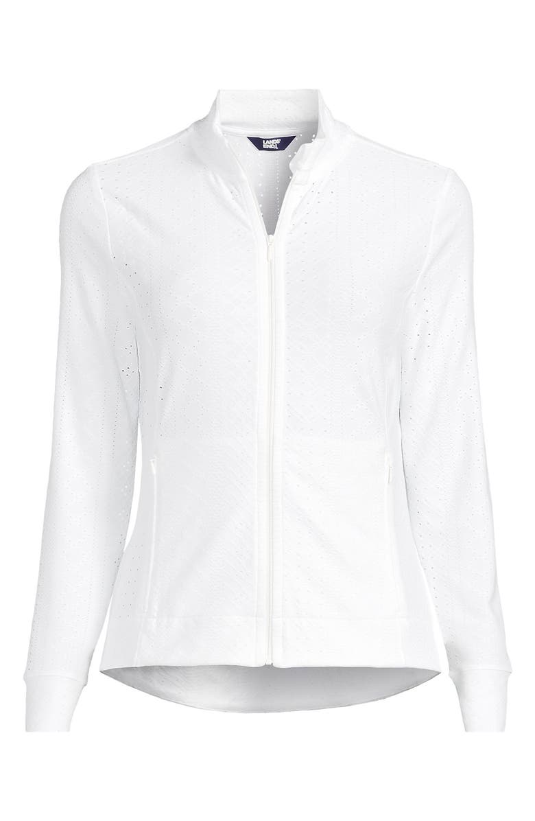 Lands' End Active Eyelet Full Zip Jacket, Alternate, color,