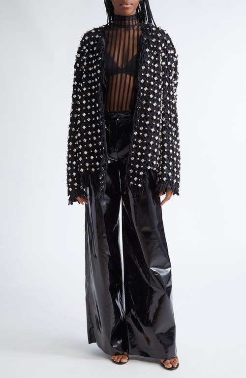 Laquan Smith Crystal Embellished Jacket In Black