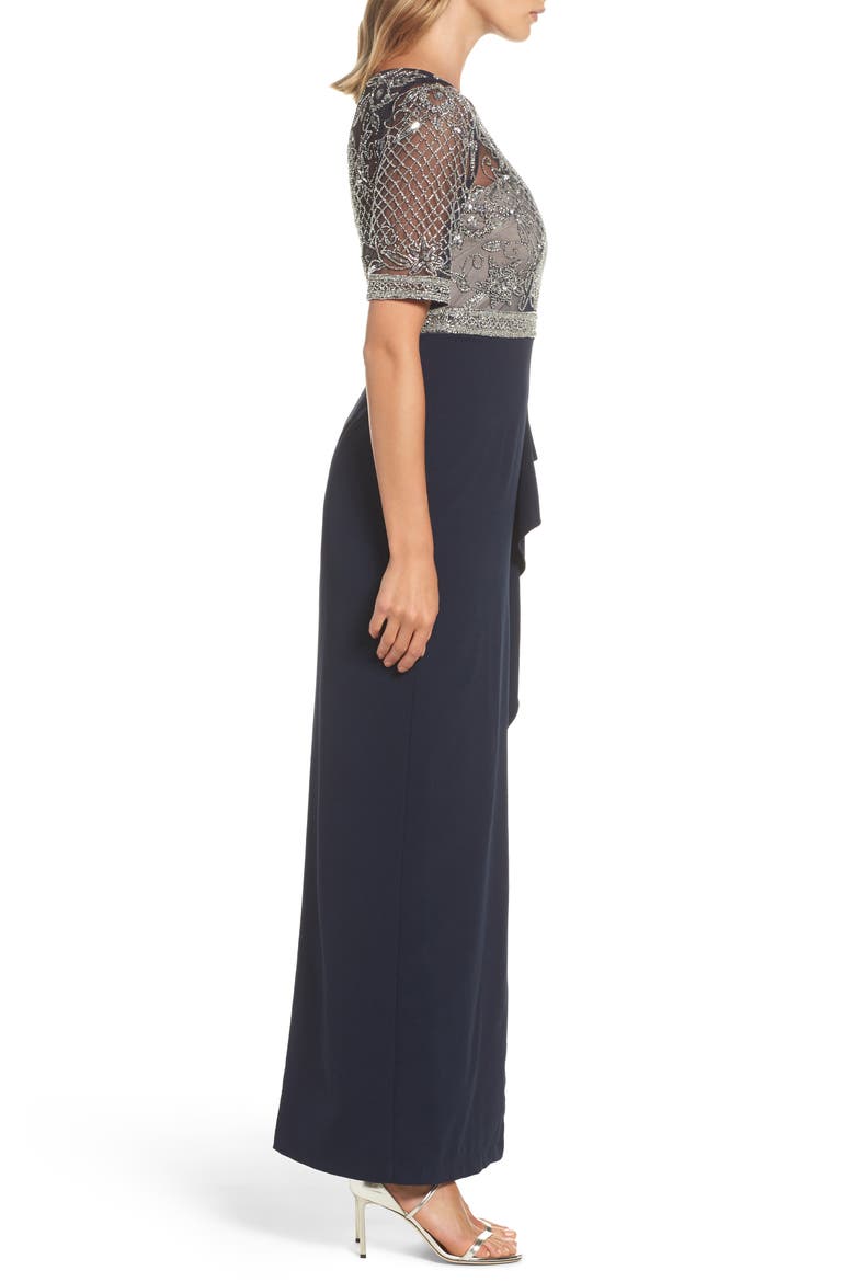 Beaded Gown, Alternate, color, MIDNIGHT
