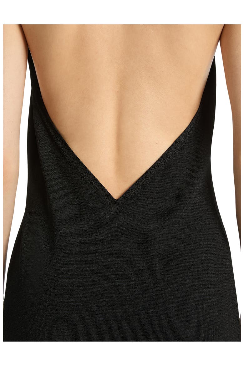 Flowing jersey open-back dress, Alternate, color, black