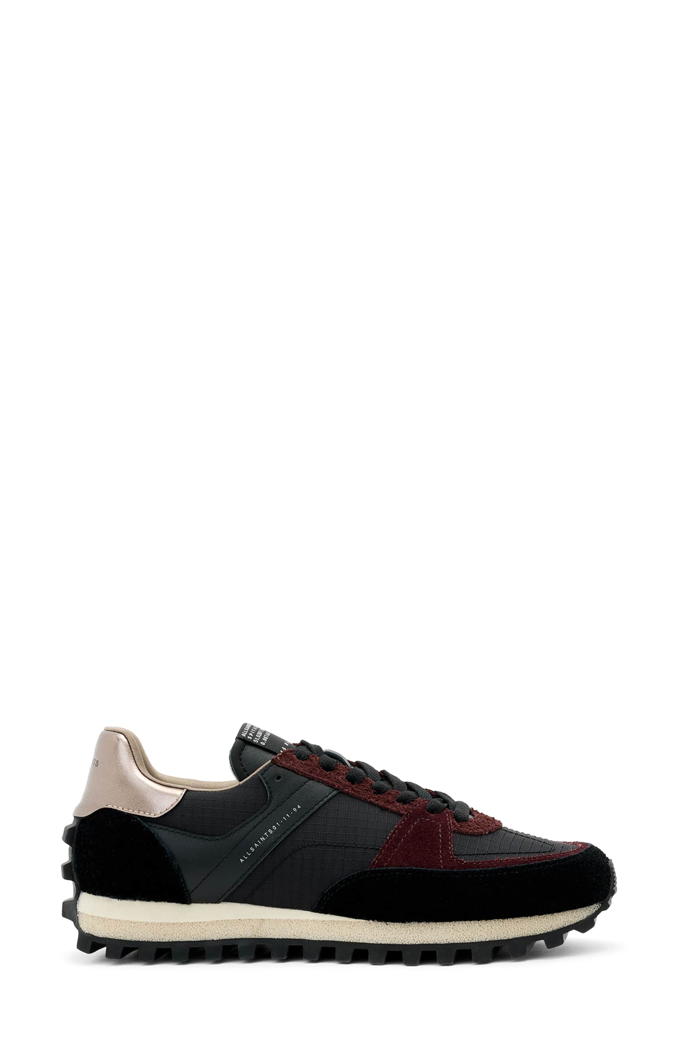 AllSaints Viggo Sneaker, Alternate, color, Black/ Silver/ Red