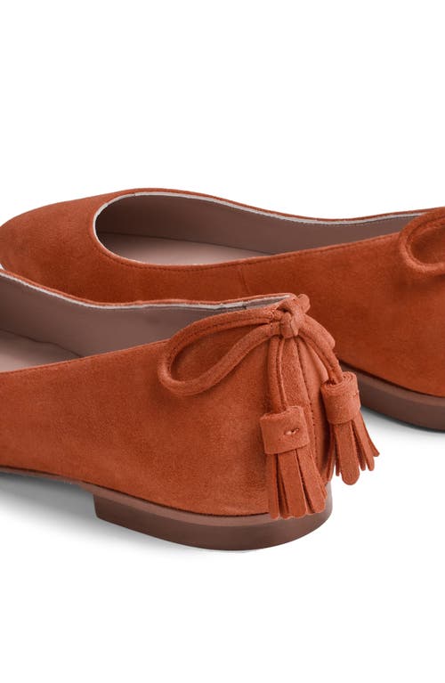 Lk Bennett Essie Tassel Flat In Orange